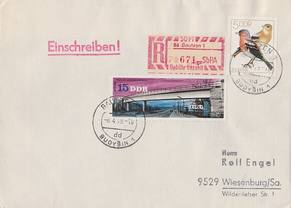 Einschreibbrief vom 6.4.79 mit EM 86-1 gz C (1+)